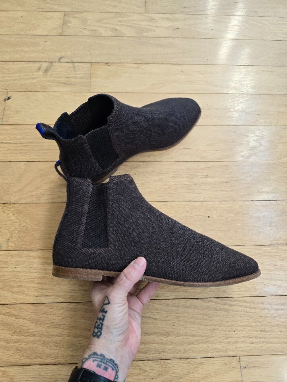 Rothy's | The Merino monochrome coco brown chelsea boots | WMS 9.5